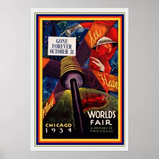 1931 Chicago World's Fair 13 x 19 Poster (Voorkant)