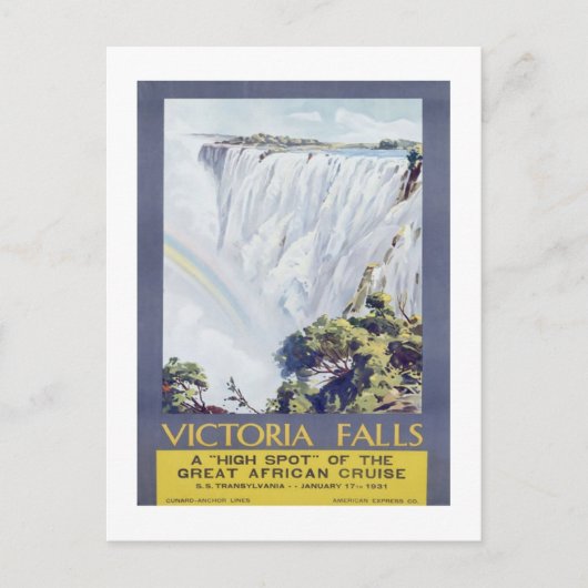  1931 Cunard Line Victoria Herfsten Travel Pos Briefkaart (Voorkant)