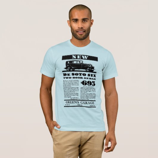 1931 DeSoto automatische illustratie T-shirt (Voorkant volledig)