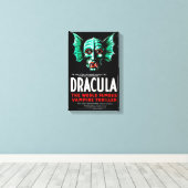 '1931' Dracula Stretched Canvas Print (Insitu (Houten vloer))