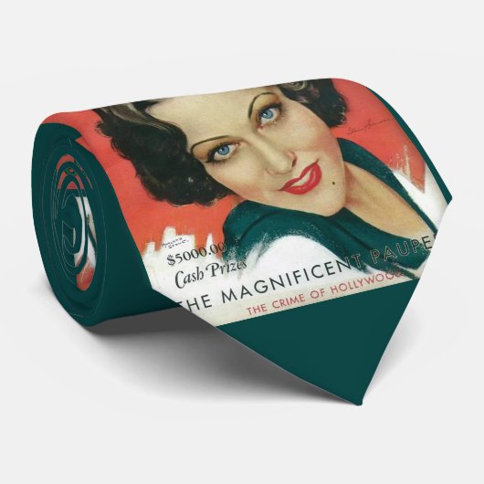 1931 Gloria Swanson magazine cover print Stropdas (Opgerold)