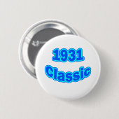 1931 Klassieke blauw Ronde Button 5,7 Cm (Voorkant /achterkant)