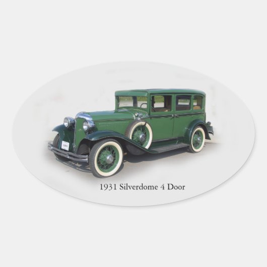 1931 Silverdome 4 Deursticker Ovale Sticker (Voorkant)