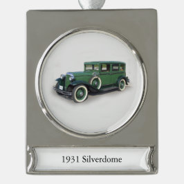 1931 Silverdome banner ornament Verzilverd Banner Ornament