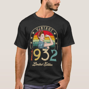  1932 1932 90e verjaardag 90 jaar oud t-shirt