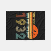 1932 90ste verjaardag Mannen van de geboorte Vrou Fleece Deken (Voorkant (Horizontaal))