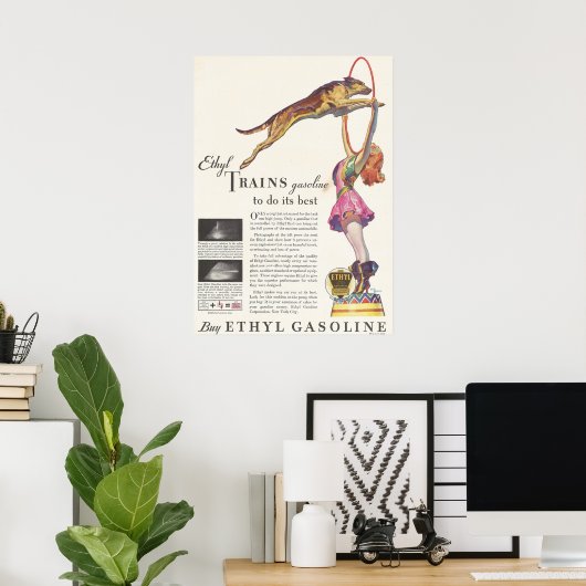 1932 Ad ethylgas Poster (Thuiskantoor)