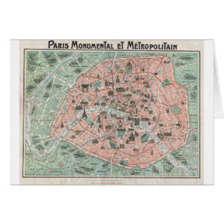 1932 Art Deco Map of Paris, Frankrijk