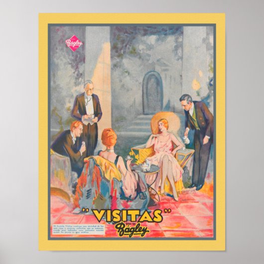 1932 Bagley Tea Biscuit Advertentie Poster (Voorkant)