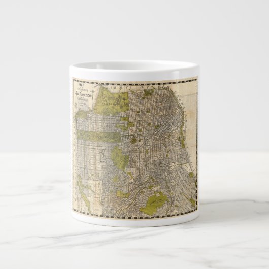1932 Candrain Map of San Francisco California Grote Koffiekop (Voorkant)