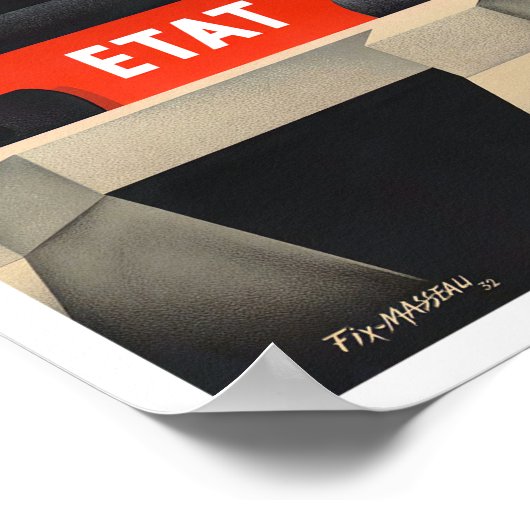 1932 Exactitude trein vintage Poster (Hoek)