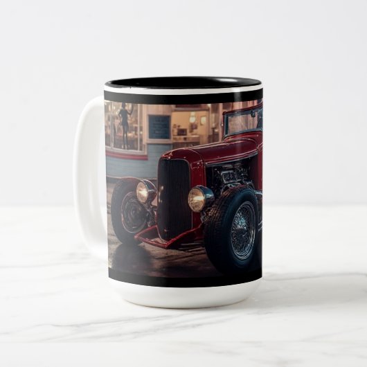 1932 Ford Roadster Tweekleurige Koffiemok (Voorkant links)