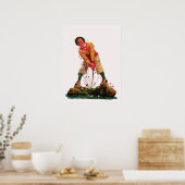 1932 Golf Illustration Print (Keuken)