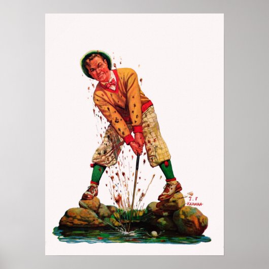 1932 Golf Illustration Print (Voorkant)