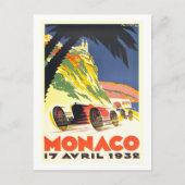1932 Grote Prijs van Monaco Briefkaart (Voorkant)