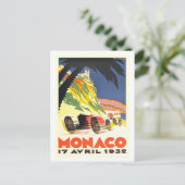 1932 Grote Prijs van Monaco Briefkaart (Staand voorkant)