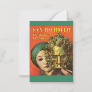1932 Het masker van Fu Manchu cover Notitiekaartje