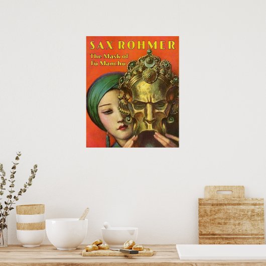 1932 Het masker van Fu Manchu cover Poster (Keuken)