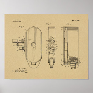 1932  kunsttekenafdrukken voor camera's poster