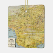  1932 Los Angeles Restaurated Kaart Kerstmis Keramisch Ornament (Links)