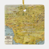 1932 Los Angeles Restaurated Kaart Kerstmis Keramisch Ornament (Voorkant)
