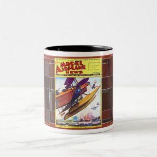 1932 MODEL AVIATION MAG ILLUSTRATIE TWEEKLEURIGE KOFFIEMOK