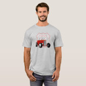 1932 Model B Hotrod. Red Hotrod. Route 66. T-shirt (Voorkant volledig)