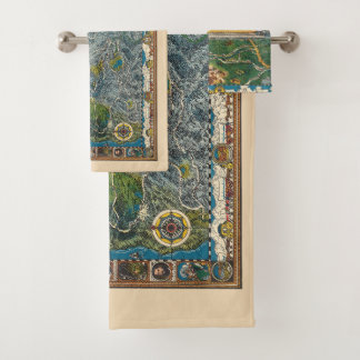  1932 Oregon Trail Gerestaureerde kaart Bad Handdoek