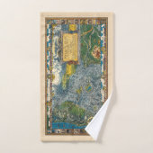 1932 Oregon Trail Gerestaureerde kaart Bad Handdoek (Handdoek)