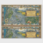  1932 Oregon Trail Gerestaureerde kaart Cadeaupapier (Vlak)