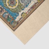  1932 Oregon Trail Gerestaureerde Kaart Decoupage Tissuepapier (Detail)