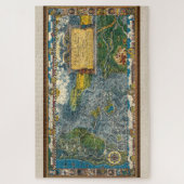  1932 Oregon Trail Gerestaureerde kaart Legpuzzel (Verticaal)