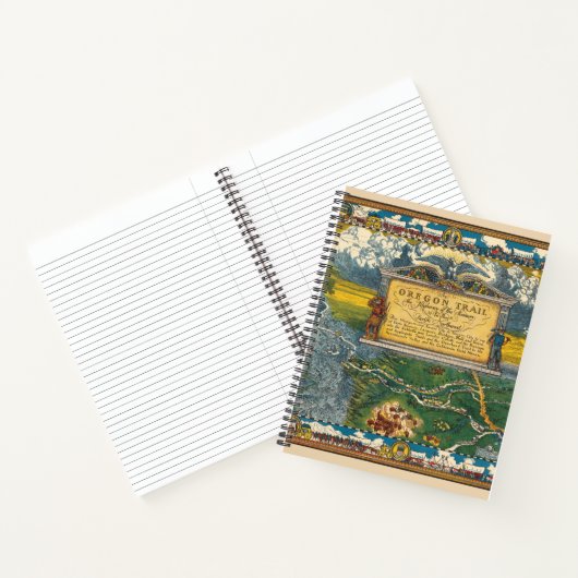  1932 Oregon Trail Gerestaureerde kaart Notitieboek (Binnen)