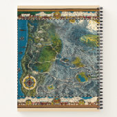  1932 Oregon Trail Gerestaureerde kaart Notitieboek (Achterkant)