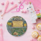 1932 Oregon Trail Gerestaureerde kaart Papieren Bordje (Feest)