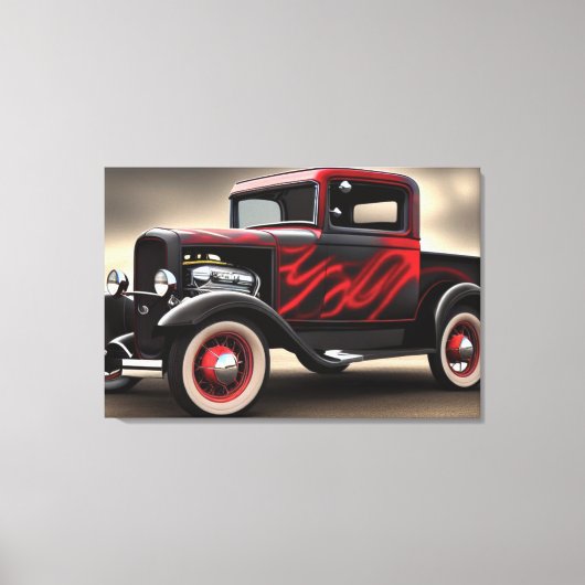 1932 Pickup Truck Classic Car Canvas Print (Voorkant)