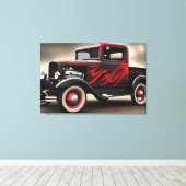 1932 Pickup Truck Classic Car Canvas Print (Insitu (Houten vloer))