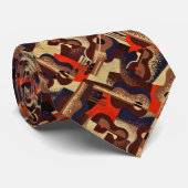 1932 Radio City Music Hall Deco tapijtontwerp Stropdas (Opgerold)