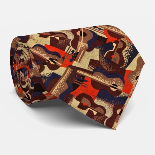 1932 Radio City Music Hall Deco tapijtontwerp Stropdas (Opgerold)