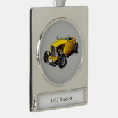 1932 Roadster banner ornament Verzilverd Banner Ornament (Rechts)