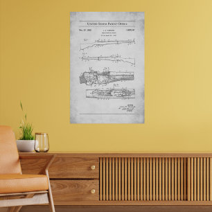 1932 US octrooi 1892141 - M1 Garand geweer Poster