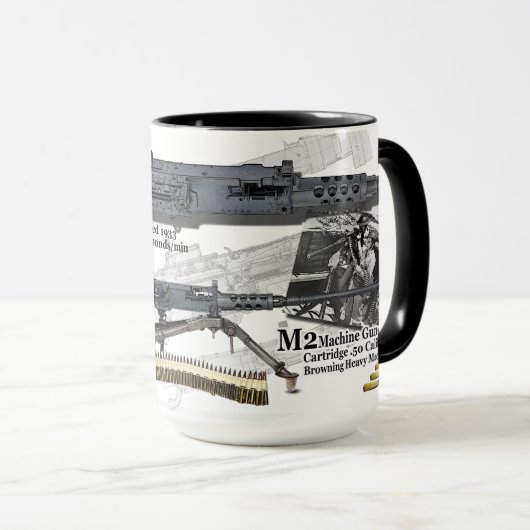 1933 Amerikaans M2 Browning Heavy Machine Pistool Mok (Voorkant rechts)