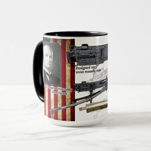 1933 Amerikaans M2 Browning Heavy Machine Pistool Mok (Voorkant links)