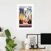 1933 Art Deco Chicago Wereldtentoonstelling Klassi Poster (Thuiskantoor)