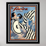 1933 Art Deco Le Sourire Poster 16x20<br><div class="desc">Popular 1933,  Art Deco,  cover for Le Sourire French Magazine</div>