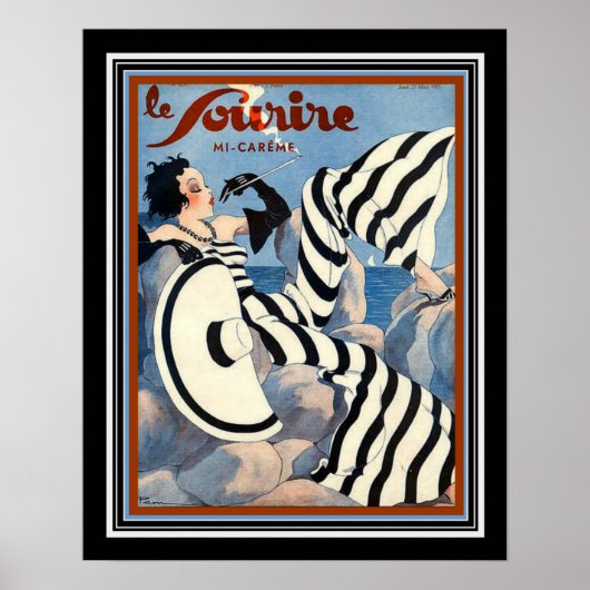 1933 Art Deco Le Sourire Poster 16x20 (Voorkant)