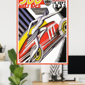 1933 Brooklands 500 miles Race Vintage Poster (Thuiskantoor)