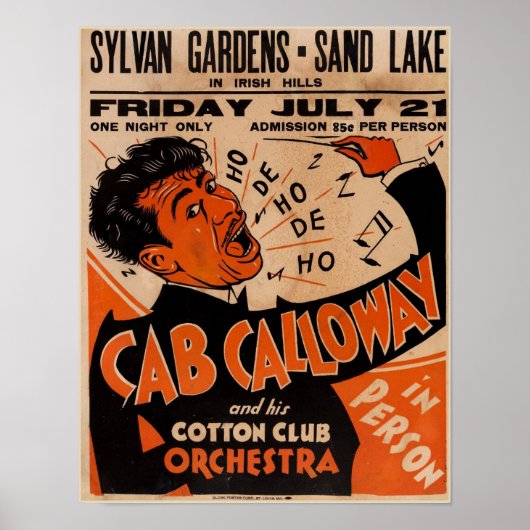 1933 Cab Calloway Concert Poster Hi-Res (Voorkant)