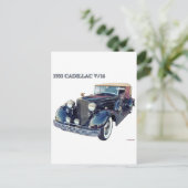 1933 CADILLAC V/16 #2 BRIEFKAART (Staand voorkant)