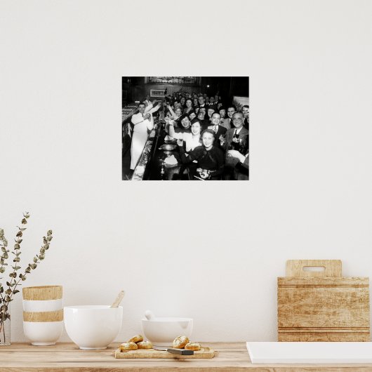 1933 CELEBRATING EINDE VERBOD POSTER (Keuken)